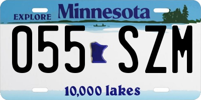 MN license plate 055SZM