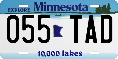 MN license plate 055TAD