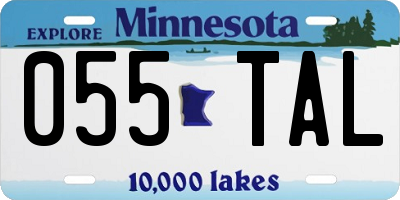 MN license plate 055TAL