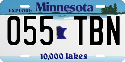 MN license plate 055TBN