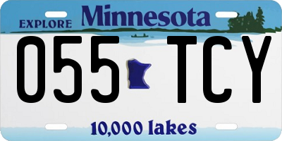 MN license plate 055TCY