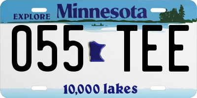 MN license plate 055TEE