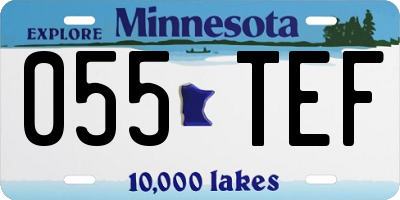 MN license plate 055TEF