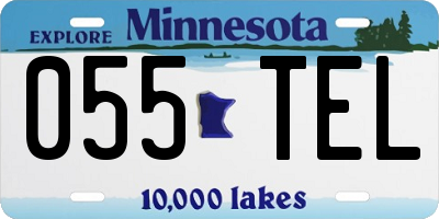 MN license plate 055TEL