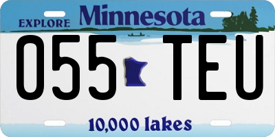 MN license plate 055TEU