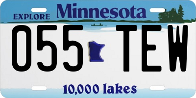 MN license plate 055TEW