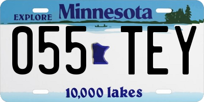 MN license plate 055TEY