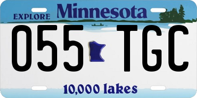 MN license plate 055TGC