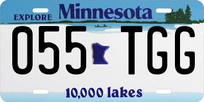 MN license plate 055TGG