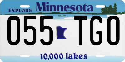 MN license plate 055TGO