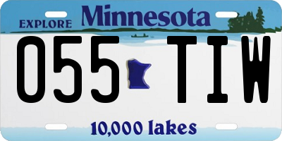 MN license plate 055TIW