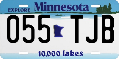 MN license plate 055TJB