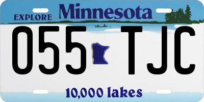 MN license plate 055TJC