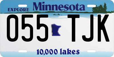 MN license plate 055TJK