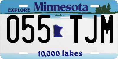 MN license plate 055TJM