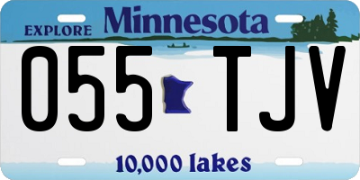 MN license plate 055TJV