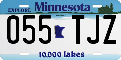 MN license plate 055TJZ