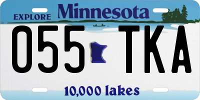 MN license plate 055TKA