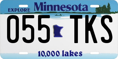 MN license plate 055TKS