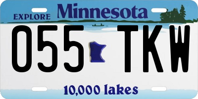 MN license plate 055TKW