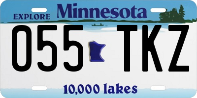 MN license plate 055TKZ