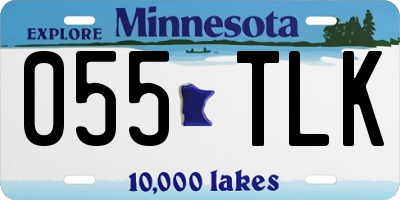 MN license plate 055TLK