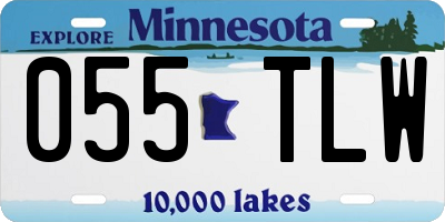 MN license plate 055TLW