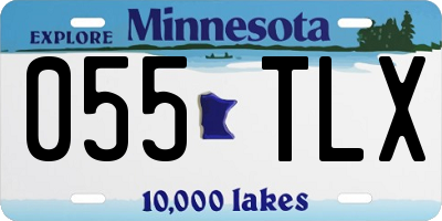 MN license plate 055TLX