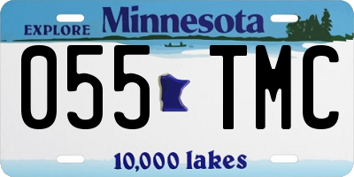 MN license plate 055TMC