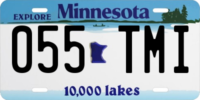 MN license plate 055TMI