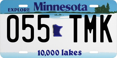 MN license plate 055TMK