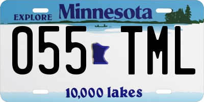 MN license plate 055TML