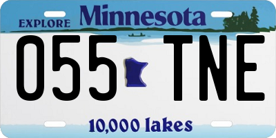 MN license plate 055TNE