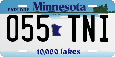 MN license plate 055TNI