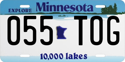 MN license plate 055TOG