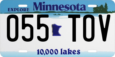 MN license plate 055TOV