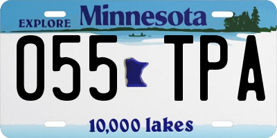 MN license plate 055TPA