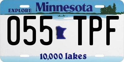 MN license plate 055TPF