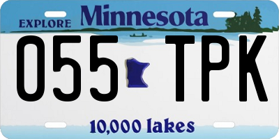 MN license plate 055TPK