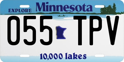 MN license plate 055TPV