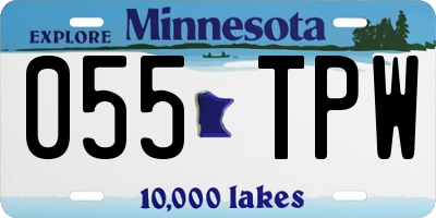 MN license plate 055TPW