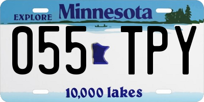 MN license plate 055TPY