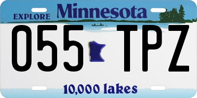 MN license plate 055TPZ