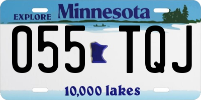 MN license plate 055TQJ