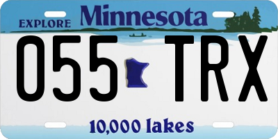 MN license plate 055TRX
