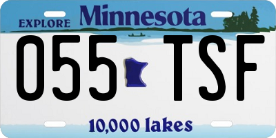 MN license plate 055TSF