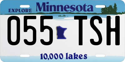 MN license plate 055TSH
