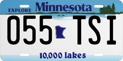 MN license plate 055TSI