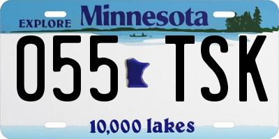 MN license plate 055TSK