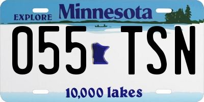 MN license plate 055TSN
